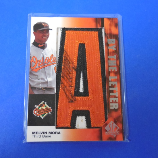 2008 UD SP AUTHENTIC MELVIN MORA BY THE LETTER AUTOGRAPHED LETTER PATCH #D 11/25
