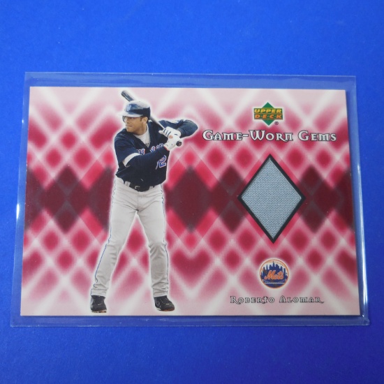 2002 UPPER DECK ROBERTO ALOMAR GAME USED PANTS CARD METS