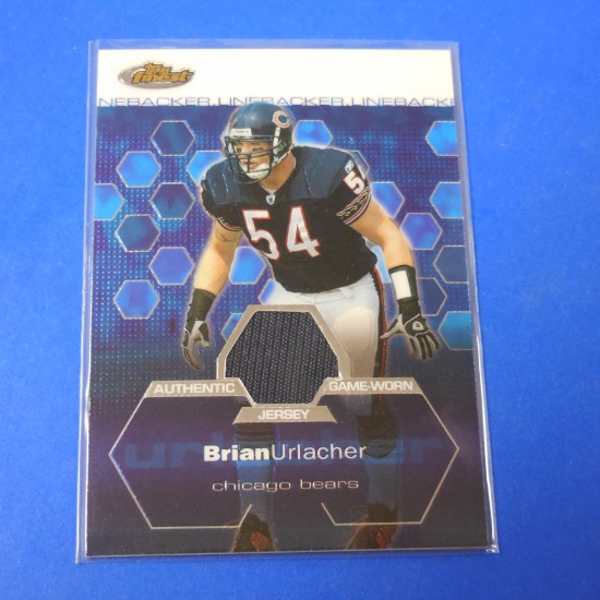 2003 TOPPS FINEST BRIAN URLACHER GAME USED JERSEY CARD BEARS