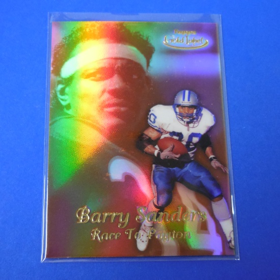 1999 TOPPS GOLD LABEL BARRY SANDERS RACE TO PAYTON REFRACTOR