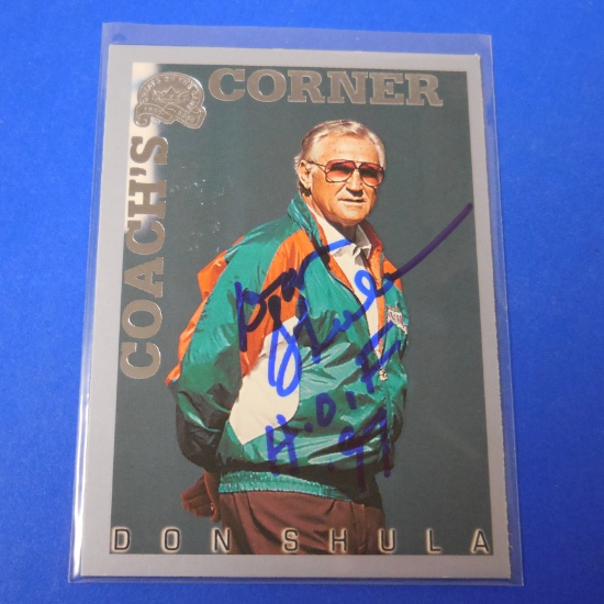 2000 FLEER GREATS DON SHULA AUTOGRAPHED CARD NO COA