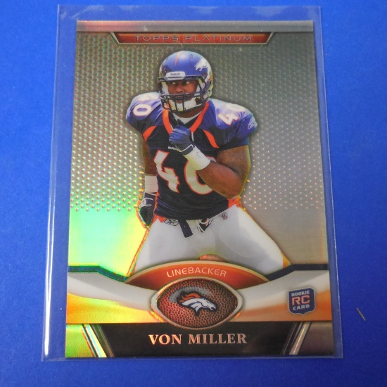 2011 TOPPS PLATINUM VON MILLER ROOKIE CARD REFRACTOR BRONCOS