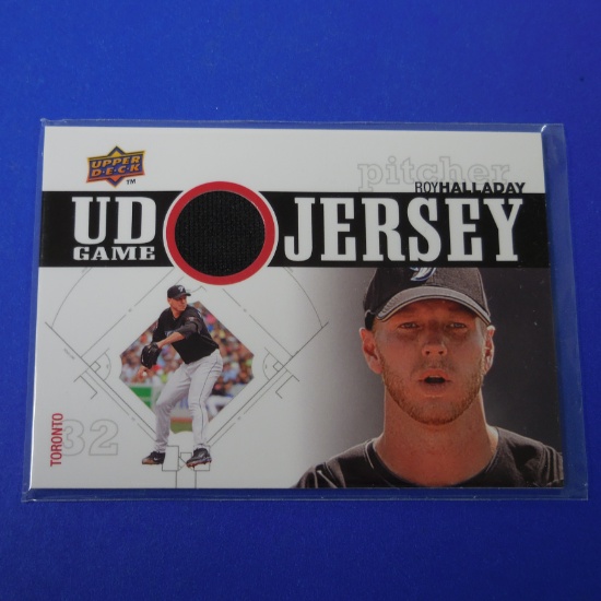 2010 UPPER DECK ROY HALLADAY GAME USED JERSEY CARD BLUE JAYS