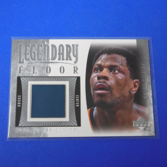 2001-02 UPPER DECK PATRICK EWING LEGENDARY FLOOR GAME USED FLOOR CARD KNICKS