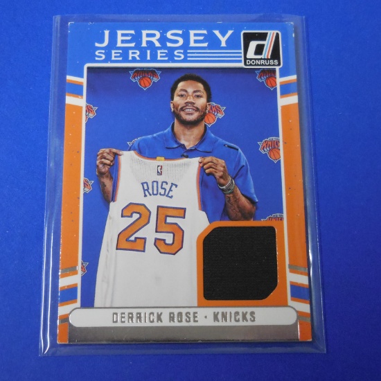 2016-17 DONRUSS DERRICK ROSE GAME USED JERSEY CARD KNICKS