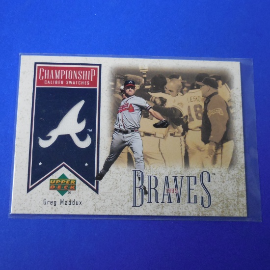 2002 UPPER DECK GREG MADDUX GAME USED PANTS CARD BRAVES