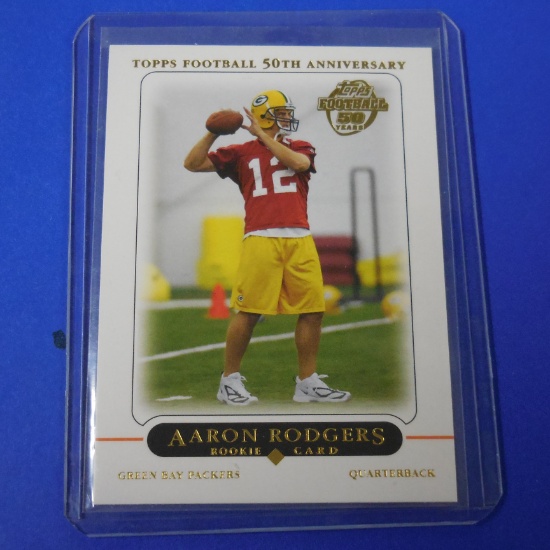 2005 TOPPS FOOTBALL #431 AARON RODGERS ROOKIE CARD PACKERS