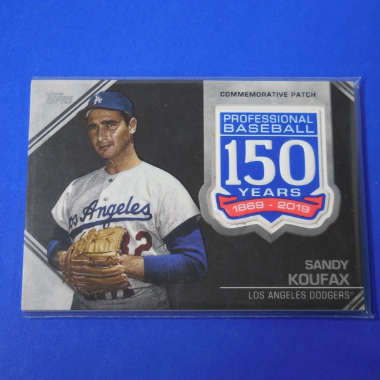 2019 TOPPS BASEBALL SANDY KOUFAX 150 YEARS OF BASEBALL PATCH CARD DODGERS