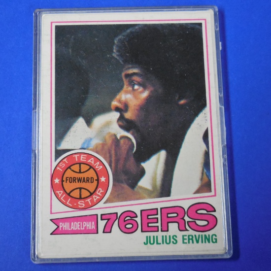 1977-78 TOPPS BASKETBALL #100 JULIUS ERVING PHILADELPHIA 76ERS 1ST TEAM ALL STAR