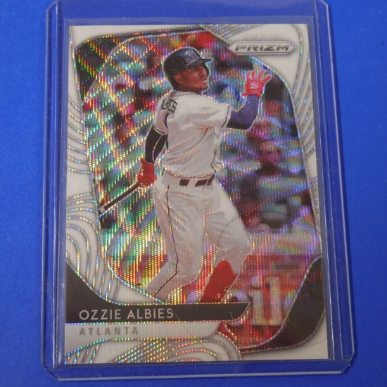 2020 PANINI PRIZM OZZIE ALBIES WHITE WAVE PRIZM BRAVES