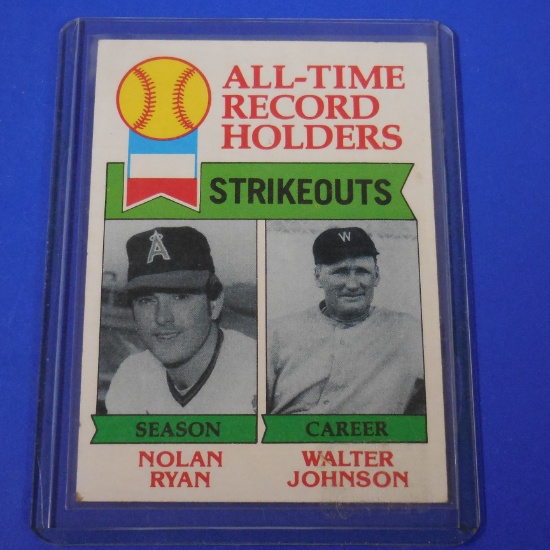 1979 TOPPS NOLAN RYAN WALTER JOHNSON ALL TIME LEADERS