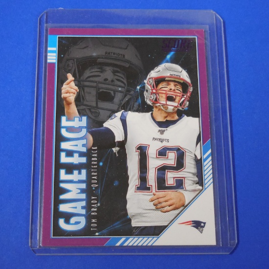 2020 SCORE TOM BRADY GAME FACE PURPLE PARALLEL PATRIOTS