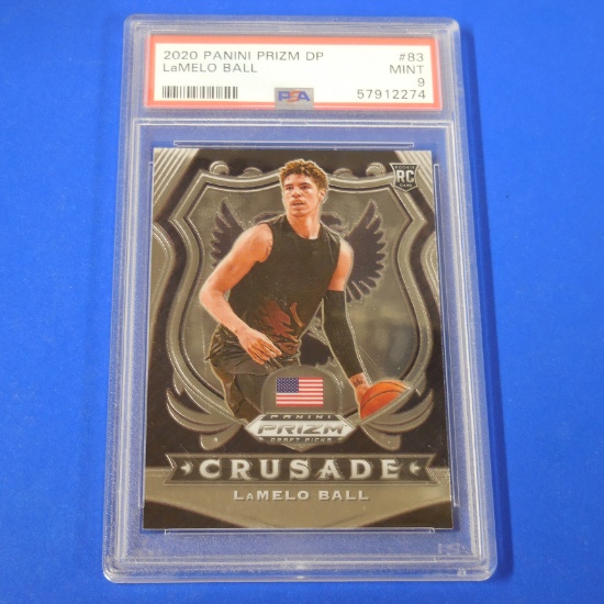 2020 PANINI PRIZM DRAFT PICKS LAMELO BALL CRUSADE ROOKIE CARD PSA MINT 9
