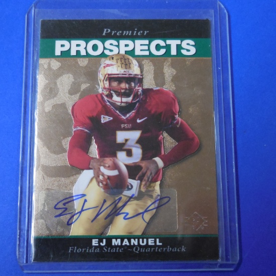 2013 UPPER DECK EJ MANUEL AUTOGRAPHED SIGNED ROOKIE CARD