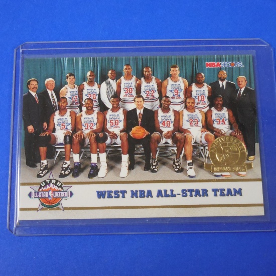 1993-94 SKYBOX NBA HOOPS WEST ALL STAR TEAM WITH GOLD STAMPED 5TH ANNIVERSARY SP