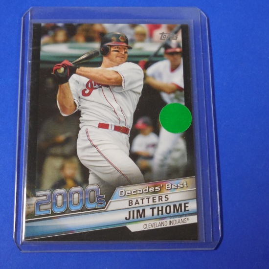 2020 TOPPS JIM THOME DECADES BEST BLACK #D 102/299 INDIANS