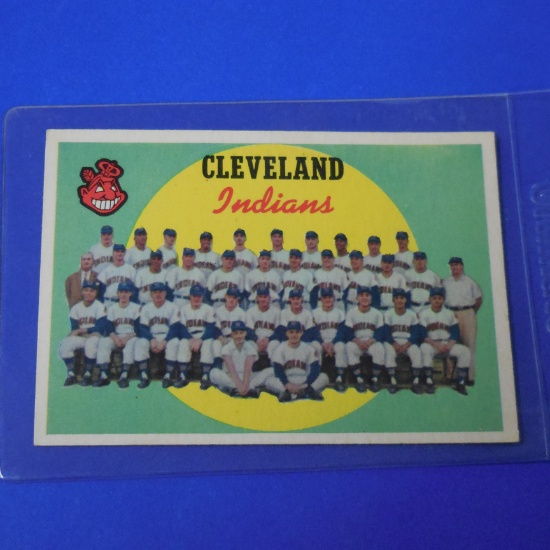 1959 TOPPS BASEBALL #476 CLEVELAND INDIANS TEAM CARD SEVENTY SERIES CHECKLIST CLEAN