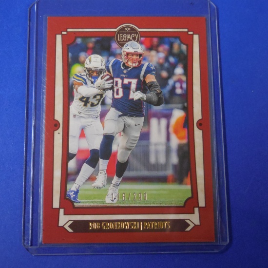 2019 PANINI LEGACY ROB GRONKOWSKI RED #D 116/299 PATRIOTS