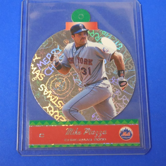 2001 PACIFIC MIKE PIAZZA ORNAMENT DIE CUT METS