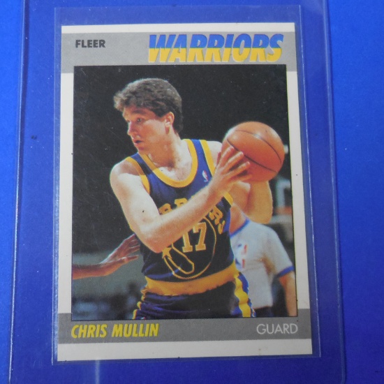 1987-88 FLEER BASKETBALL #77 CHRIS MULLIN GOLDEN STATE WARRIORS