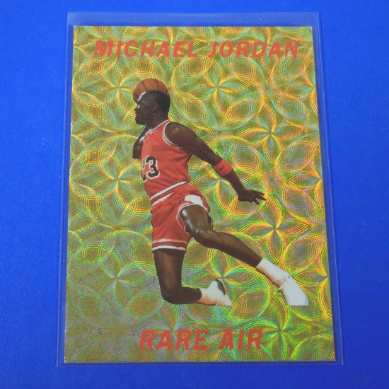 AMAZING 1993-94 MICHAEL JORDAN RARE AIR GOLD REFRACTOR PRIZM PROMO CARD