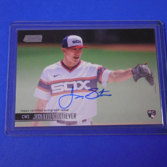 2021 STADIUM CLUB JONATHAN STIEVER AUTOGRAPHED ROOKIE CARD