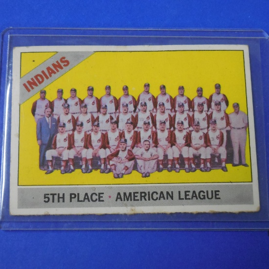 1966 TOPPS BASEBALL #303 CLEVELAND INDIANS TEAM CARD