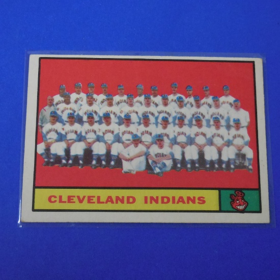 1961 TOPPS #467 CLEVELAND INDIANS TEAM CARD VINTAGE