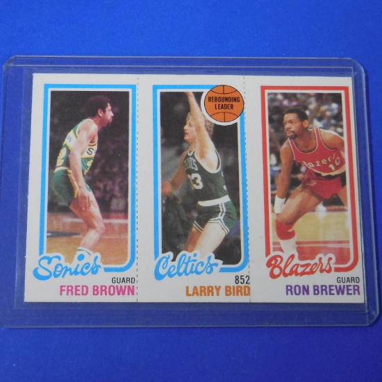 1980-81 TOPPS BASKETBALL LARRY BIRD REBOUNDING LEADER ROOKIE CARD RC HOF