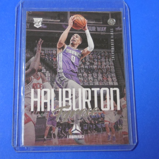 2020-21 PANINI LUMINANCE TYRESE HALIBURTON ROOKIE CARD KINGS PACERS