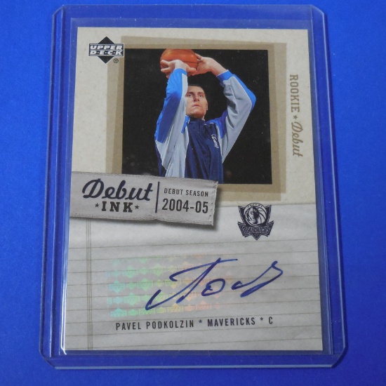 2004-05 UPPER DECK DEBUT PAVEL PODKOLZIN AUTOGRAPHED ROOKIE CARD