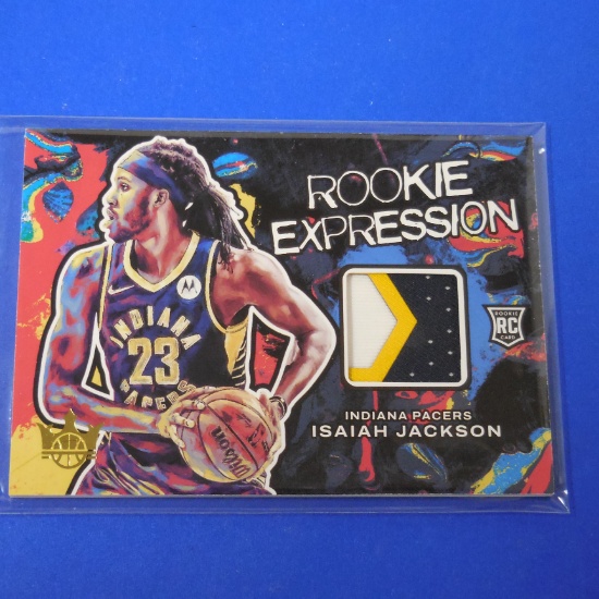 2021-22 COURT KINGS ISAIAH JACKSON 3 COLOR PATCH ROOKIE CARD PACERS