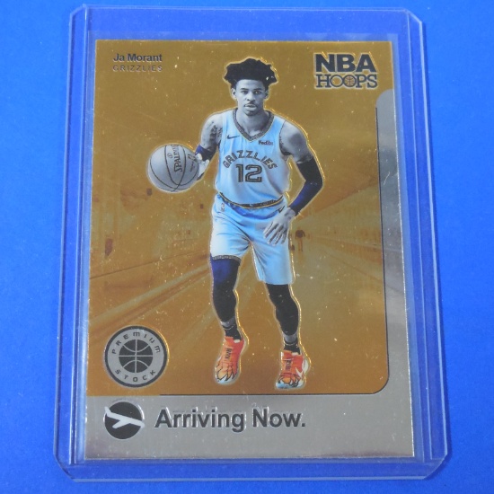 2019-20 PANINI HOOPS PREMIUM STOCK JA MORANT NOW ARRIVING ROOKIE CARD