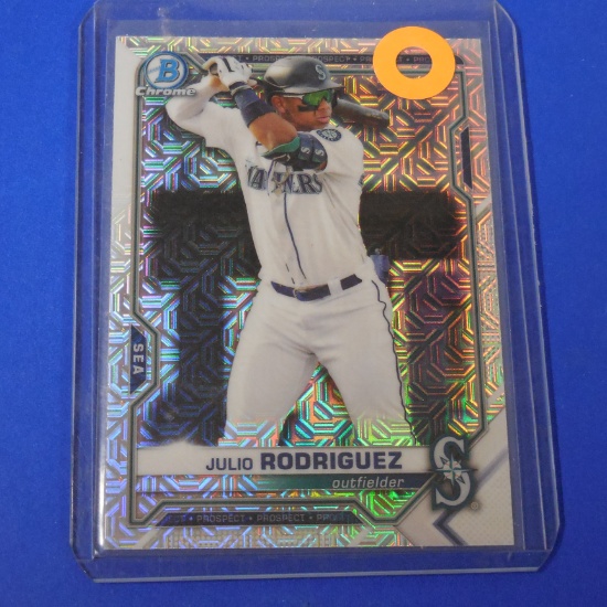 2021 BOWMAN CHROME MEGA BOX JULIO RODRIGUEZ MOJO REFRACTOR MARINERS
