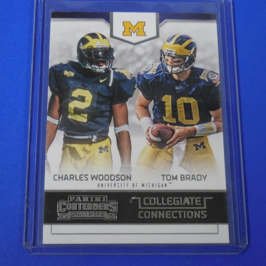 2016 PANINI CONTENDERS CHARLES WOODSON TOM BRADY COLLEGIATE CONNECTIONS