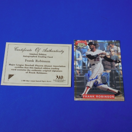 1994 NABISCO ALL STAR LEGENDS FRANK ROBINSON AUTOGRAPHED CARD WITH COA
