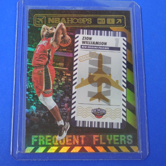 2020-21 PANINI HOOPS ZION WILLIAMSON FREQUENT FLYERS HOLOFOIL PELICANS