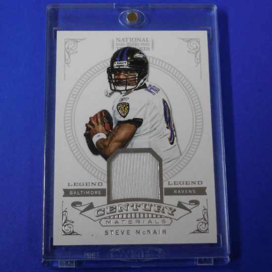2012 PANINI NATIONAL TREASURES STEVE MCNAIR GAME USED JERSEY CARD #D 36/99 RAVENS