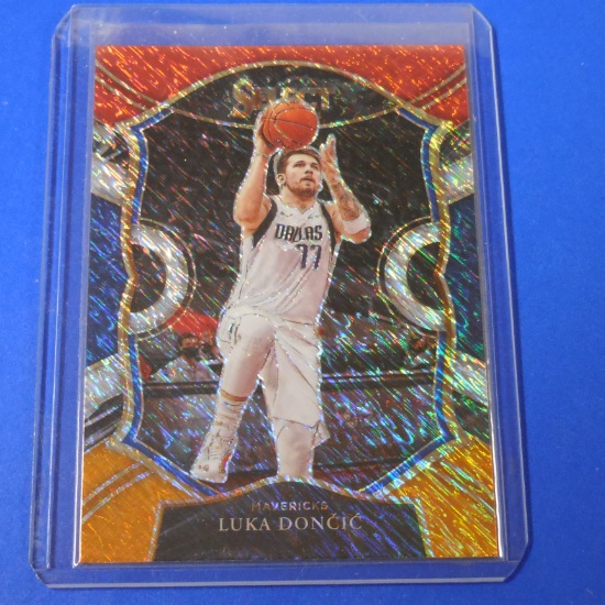 2020-21 PANINI SELECT LUKA DONCIC RED WHITE ORANGE SHIMMER PRIZM MAVERICKS