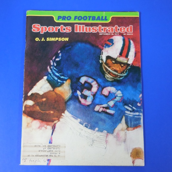 VINTAGE O.J. SIMPSON 1974 SPORTS ILLUSTRATED