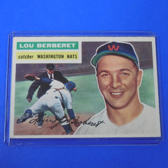 1956 TOPPS #329 LOU BERBERET WASHINGTON NATIONALS VINTAGE ROOKIE CARD