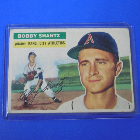 1956 TOPPS #261 BOBBY SHANTZ PHILADELPHIA ATHLETICS VINTAGE