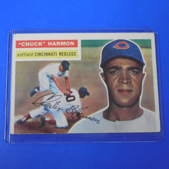 1956 TOPPS #308 CHUCK HARMON REDLEGS REDS