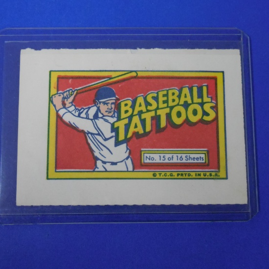1971 TOPPS BASEBALL TATTOOS #15 ROD CAREW AND BOB GIBSON