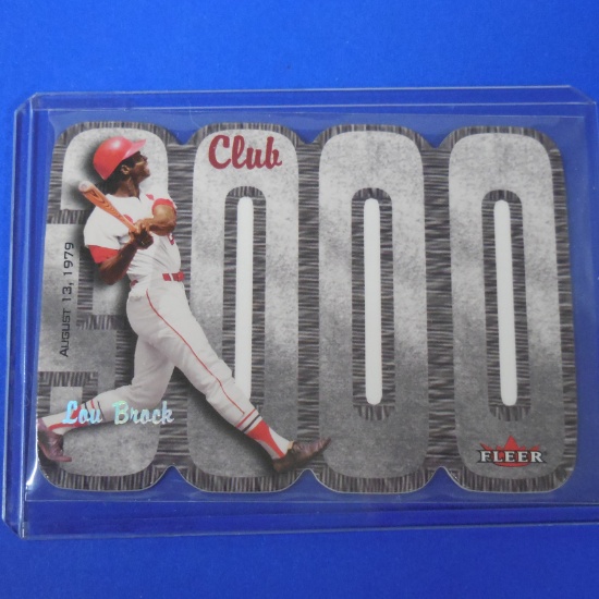 2000 FLEER LOU BROCK CLUB 3000 DIE CUT CARDINALS