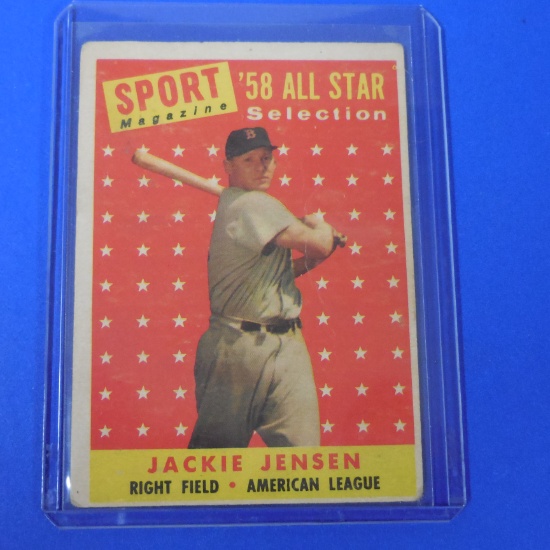 1958 TOPPS #489 JACKIE JENSEN ALL STAR RED SOX