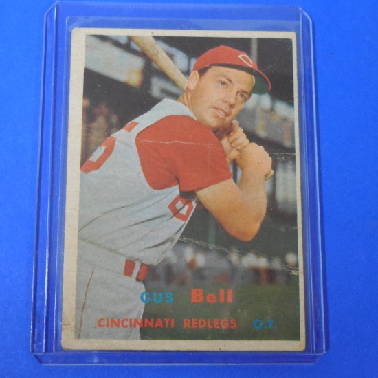 1957 TOPPS #180 GUS BELL REDLEGS REDS