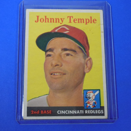 1958 TOPPS #205 JOHNNY TEMPLE REDLEGS REDS