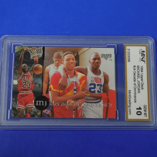 1994 UPPER DECK MICHAEL JORDAN DECADE OF DOMINANCE GRADED MGS GEM MINT 10