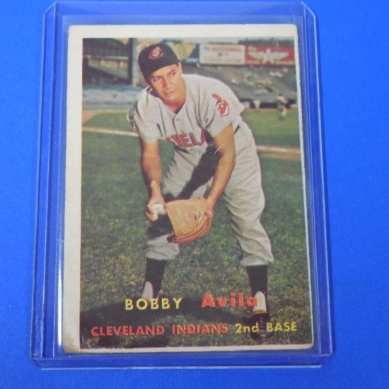 1957 TOPPS #195 BOBBY AVILA INDIANS